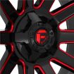 Picture of Alloy wheel D643 Contra Gloss Black/Red Tinted Clear Accents Fuel