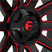 Picture of Alloy wheel D643 Contra Gloss Black/Red Tinted Clear Fuel