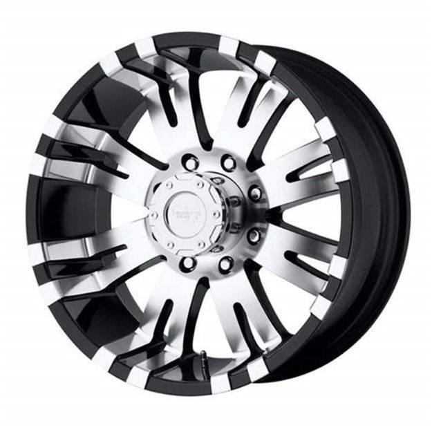 Picture of Alloy Wheel Model 8101 Gloss Black/Machined Spoke Faces and Lip Accents ProComp