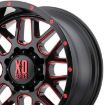 Picture of Alloy wheel XD820 Grenade Satin Black Milled/Red Clear Coat XD Series
