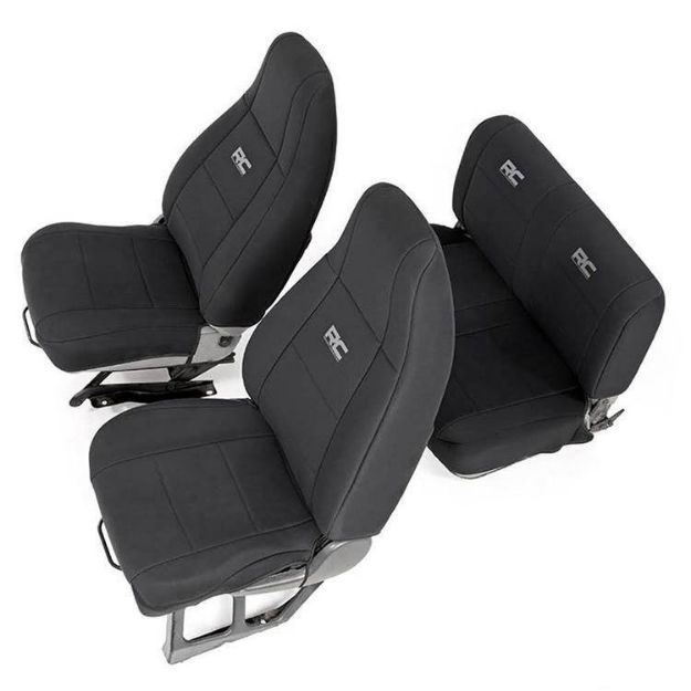 Picture of Seat Cover Set Black Neoprene Rough Country