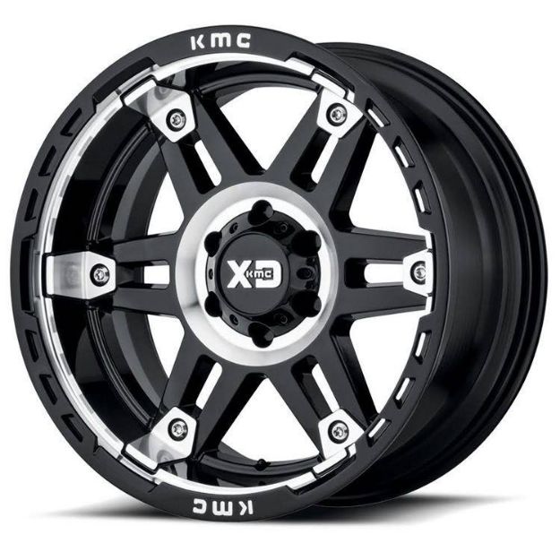 Picture of Alloy wheel XD840 Spy II Gloss Black Machined XD Series