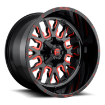 Picture of Alloy wheel D612 Stroke Gloss Black/Red Tinted Clear Fuel