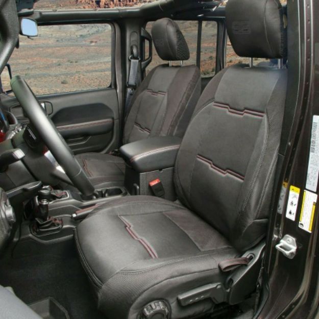 Picture of Neoprene seat cover set Gen2 Black/Black Smittybilt