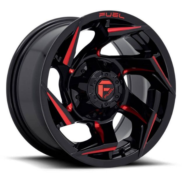 Picture of Alloy wheel D755 Reaction Gloss Black/Red Tint Fuel
