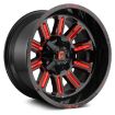 Picture of Alloy wheel D621 Hardline Gloss Black Red Tinted Clear Fuel