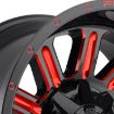 Picture of Alloy wheel D621 Hardline Gloss Black Red Tinted Clear Fuel