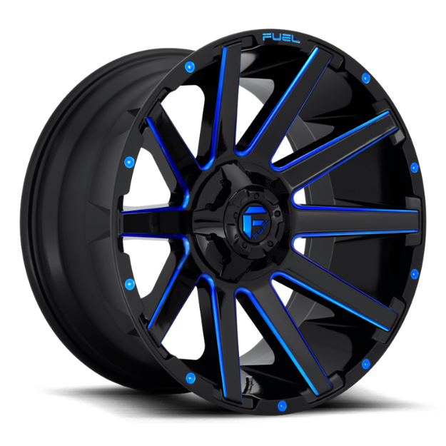 Εικόνα της Alloy wheel D644 Contra Gloss Black/Blue Tinted Clear Fuel