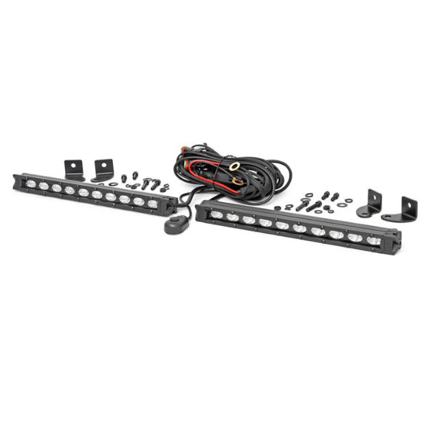Picture of LED light bars 10" slim flood Rough Country Black Series