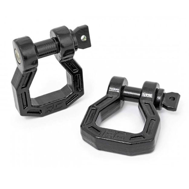 Picture of D-ring shackle kit black Rough Country 3/4"