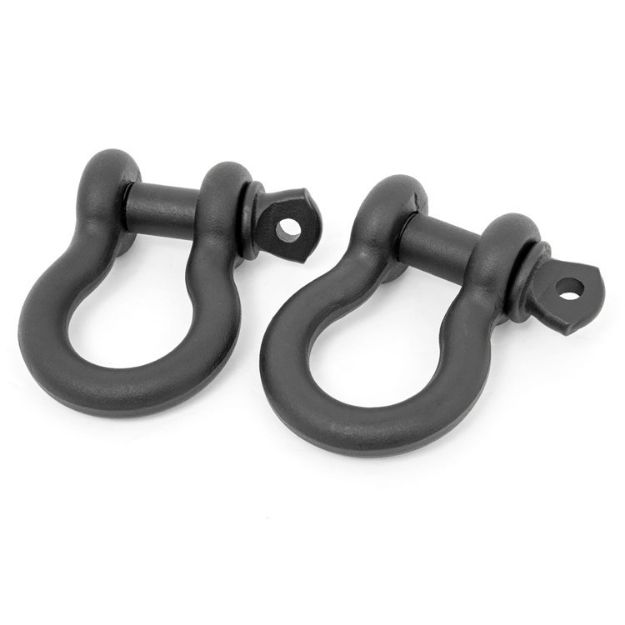Picture of D-ring shackles black Rough Country 3/4"