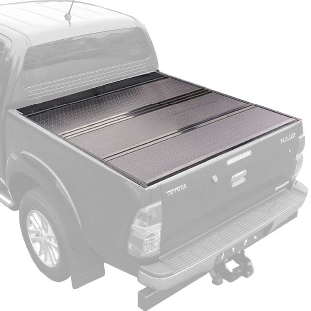 Picture of Hard tri-fold bed cover low profile OFD Double Cab