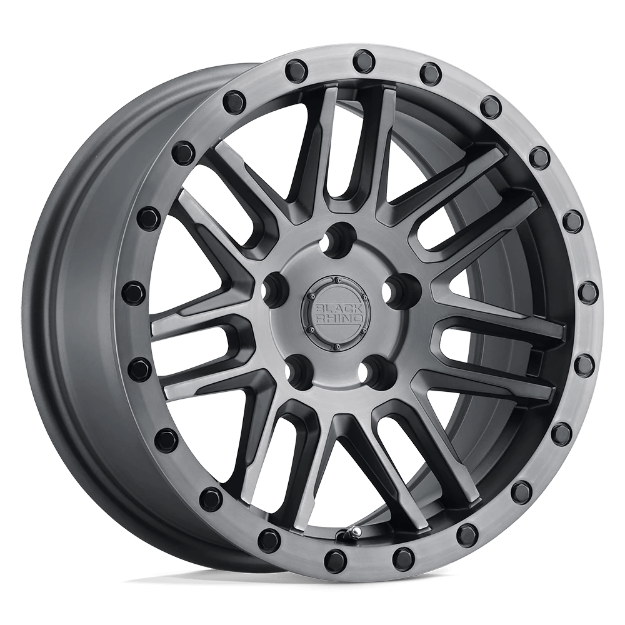 Picture of Alloy wheel Matte Brushed Gunmetal W/ Black Bolts Arches Black Rhino