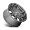 Εικόνα της Alloy wheel D710 Rogue Platinum Brushed GUN Metal Tinted Clear Fuel