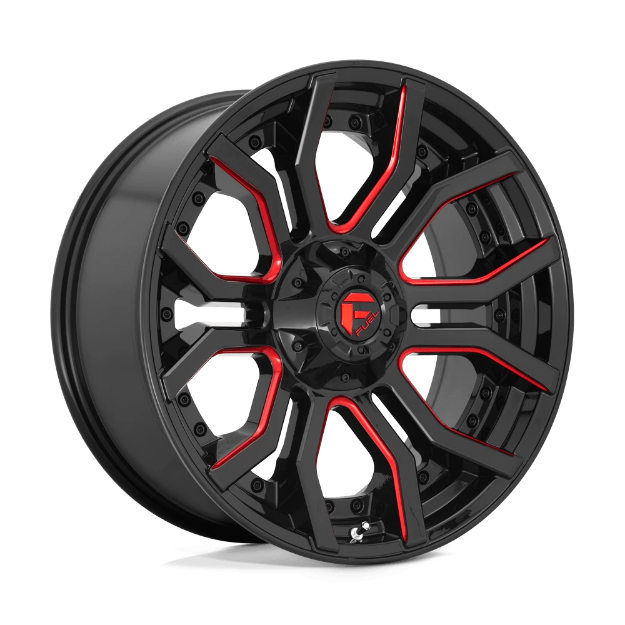 Εικόνα της Alloy wheel D712 Rage Gloss Black RED Tinted Clear Fuel