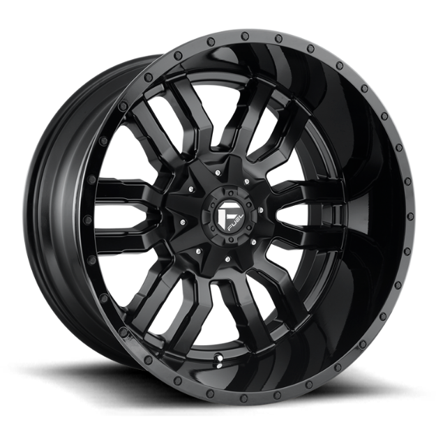 Picture of Alloy wheel D596 Sledge Matte Black Gloss Black LIP Fuel