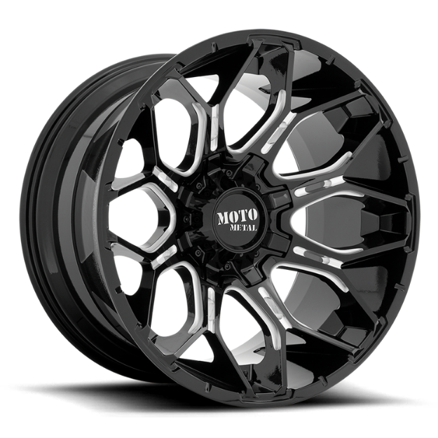 Picture of Alloy wheel MO808 Sniper Gloss Black Milled Moto Metal