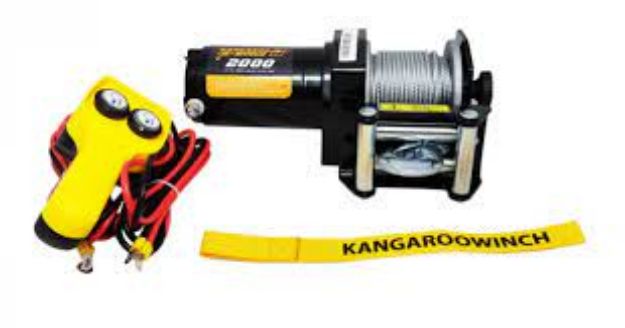 Picture of Kangaroo winch K2000 12V wire rope line and remote controller