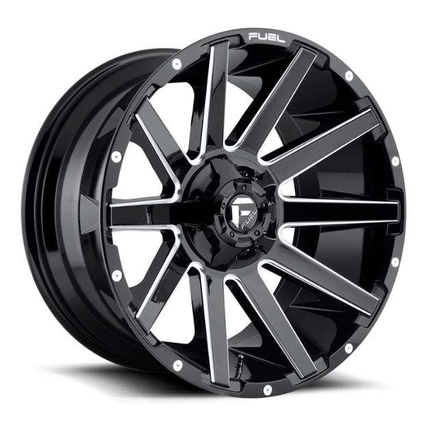 Picture of Alloy wheel D615 Contra Gloss Black Milled Fuel