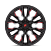 Εικόνα της Alloy wheel D823 Flame Gloss Black Milled W/ Candy RED Fuel