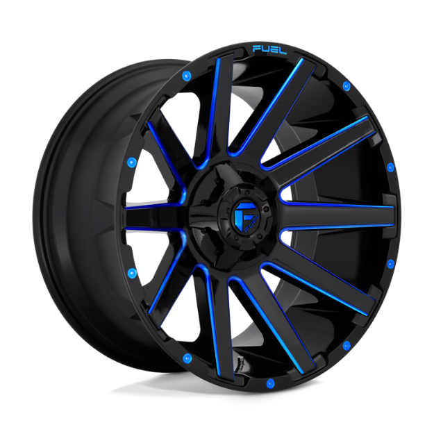 Picture of Alloy wheel D644 Contra Gloss Black Blue Tinted Clear Fuel