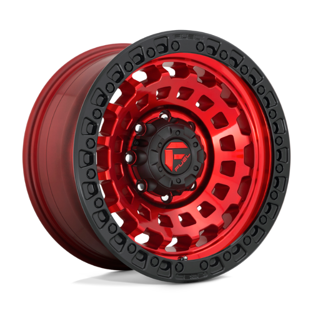 Picture of Alloy wheel D632 Zephyr Candy RED Black Bead Ring Fuel
