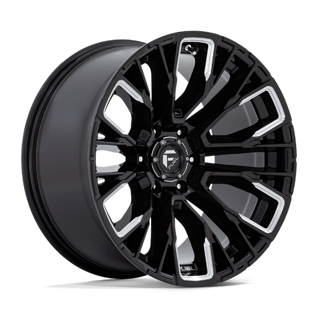Picture of Alloy wheel D849 Rebar Gloss Black Milled Fuel