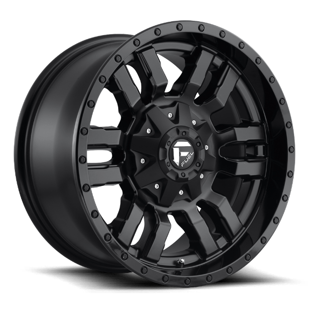 Picture of Alloy wheel D596 Sledge Matte Black Gloss Black LIP Fuel
