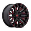 Picture of Alloy wheel D829 Quake Gloss Black Milled RED Tint Fuel
