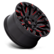 Εικόνα της Alloy wheel D829 Quake Gloss Black Milled RED Tint Fuel