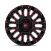 Εικόνα της Alloy wheel D829 Quake Gloss Black Milled RED Tint Fuel