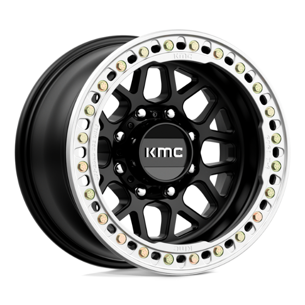 Picture of Alloy wheel KM235 Grenade Crawl Beadlock Satin Black KMC