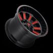 Picture of Alloy wheel D621 Hardline Gloss Black RED Tinted Clear Fuel